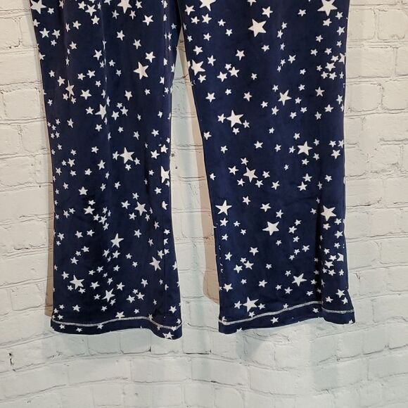 Layla velour navy blue with stars sleep pants - Picture 3 of 9